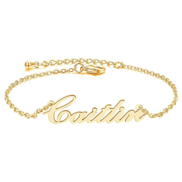 sterling silver gold plated name bracelet custom personalized with name