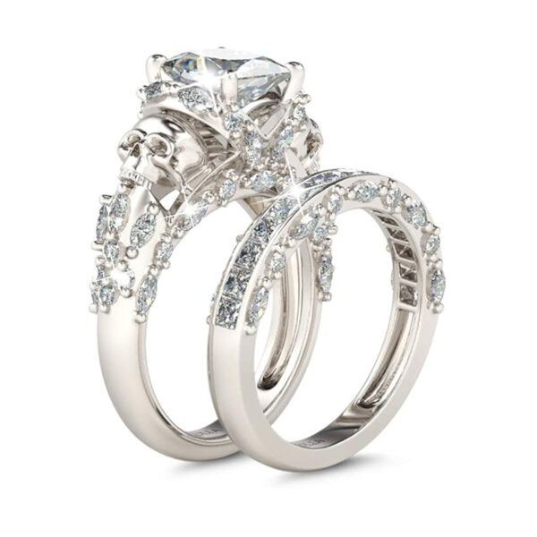 wedding engagement anniversary ring silver diamond cubic zirconia