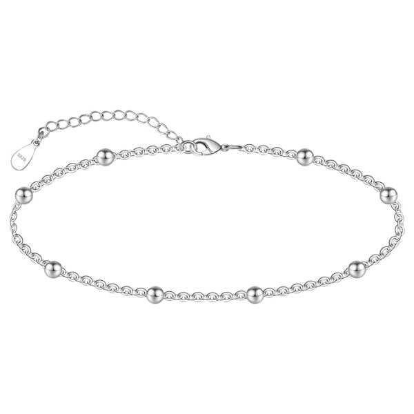 925 sterling silver anklet bracelet beads women girl