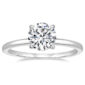 925 steling silver cubic zirconia round solitaire wedding ring