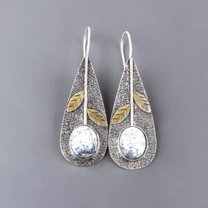 925 Sterling Silver Dendritic Opal Dangle Earrings - Image 2