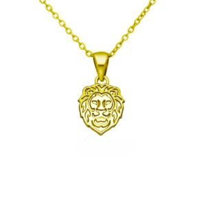 Exquisite Gold Plated-Tone Lion Pendant Necklace - Boho Jewelry for Women - Statement Piece for Wedding, Engagement, Birthday, Bridesmaid Gift - Unique Bohemian Style - Image 1