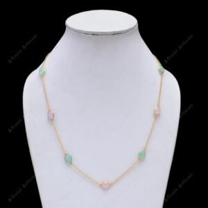 Exquisite Bohemian Gemstone Necklace - Elegant Boho Art Deco Style Jewelry, Gift for Women, Daughters, Bridesmaids - Wedding & Engagement Statement Piece - Image 2