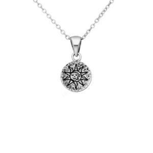 Enchanting Silver Boho Sun Pendant Necklace – Bohemian Statement for Engagement, Wedding, Birthday, Bridesmaid Gift – Unique Artisan Crafted Jewelry - Image 1