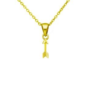 Elegant Gold Plated Arrow Necklace Boho Chic Jewelry for Women - Gift for Birthdays, Weddings, Bridesmaids - Statement Piece with Adjustable Chain, Trendy Bohemian Style - Image 1