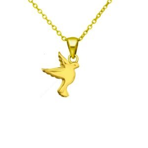 Elegant Gold Plated Tone Dove Pendant Necklace for Women - Bohemian Minimalist Jewelry for Wedding, Engagement, Bridesmaid, Birthday, and Everyday Wear - Image 1