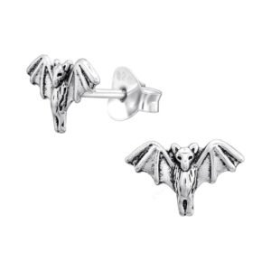 Exquisite Silver Bat Earrings - Bohemian Art Deco Statement Jewelry, Gift for Women, Bridesmaids, Engagement or Wedding - Image 1