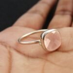 925 Sterling Silver Peach Moonstone Womens Rings for Women/Men - Image 2