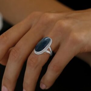 925 Sterling Silver Bloodstone Womens Rings for Women/Men - Image 2