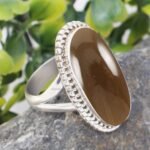 925 Sterling Silver Smoky Quartz Womens Rings for Women/Men - Image 3