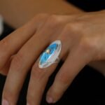 925 Sterling Silver Blue Copper Turquoise Womens Rings for Women/Men - Image 2