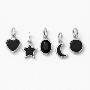 Black Onyx Charms for Jewelry - Image 1