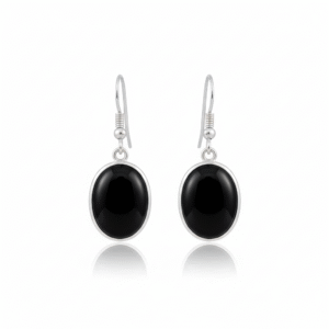 Black Onyx Wedding Earrings - Image 1